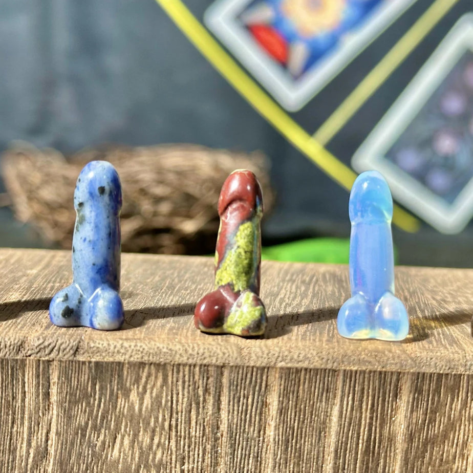 Mini Crystal Dildo - Rose Quartz/Amethyst Sacred Charm - image 2