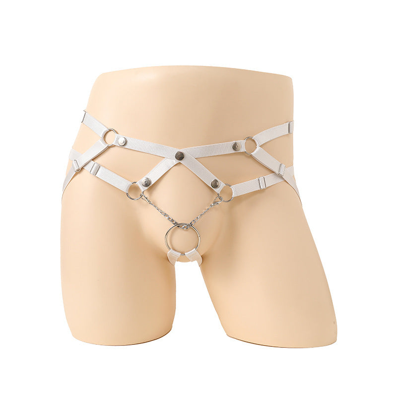 Men's Strappy G-String - Butt Lift Thong - White - One Size - image 0