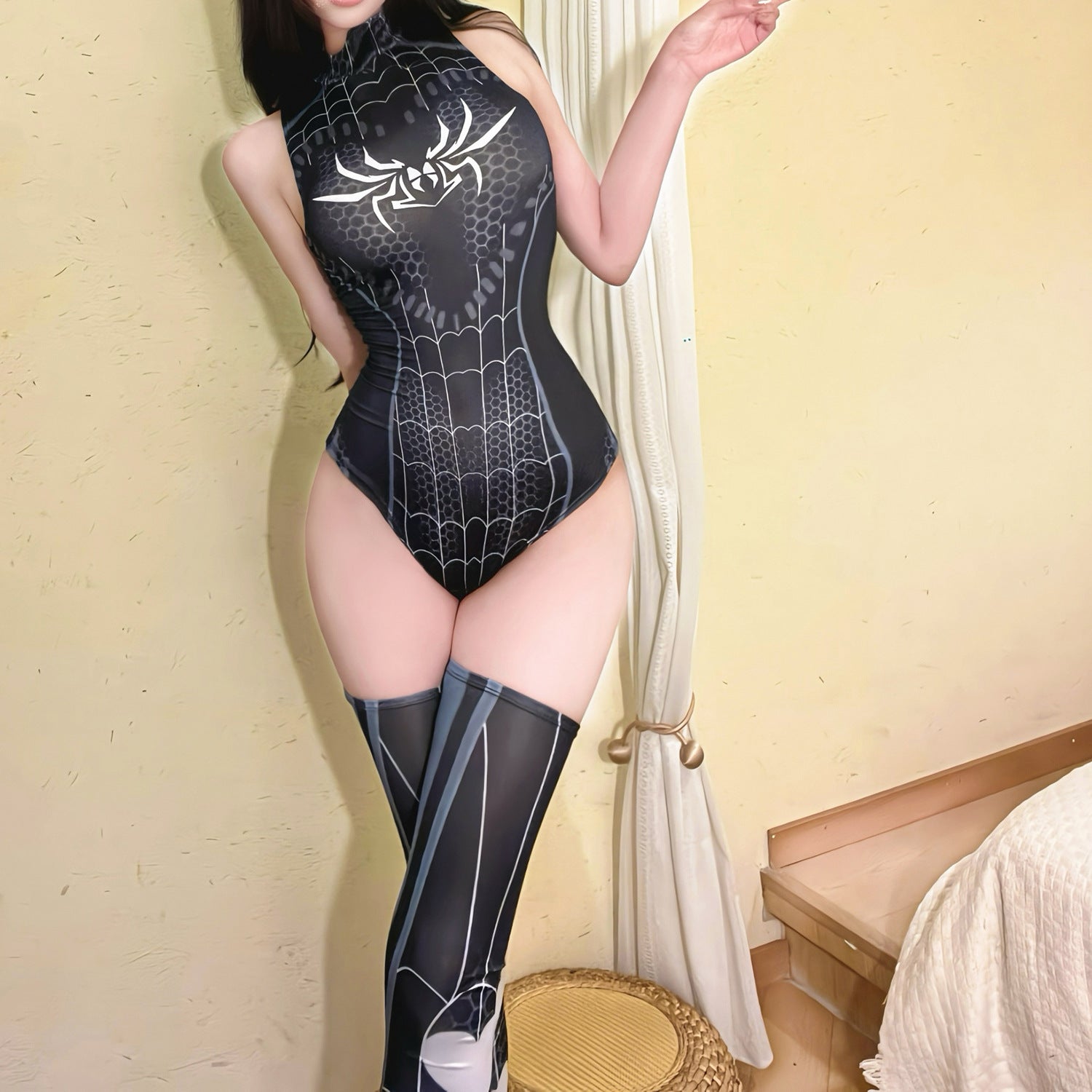 Sultry Spider-Inspired Bodysuit - image 5