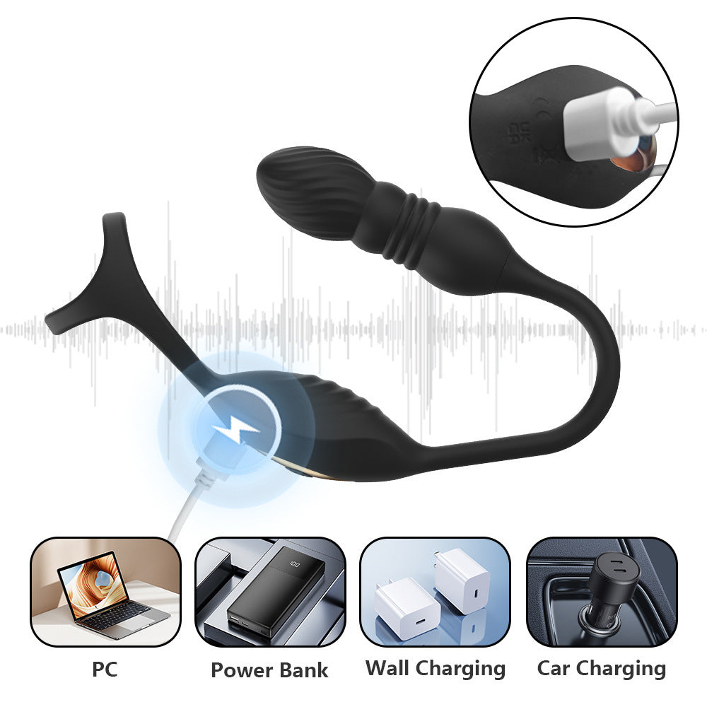 Auto-Sizing Vibrating Prostate Plug - Telescopic Anal Stimulator with 10 Vibration Modes - image 2