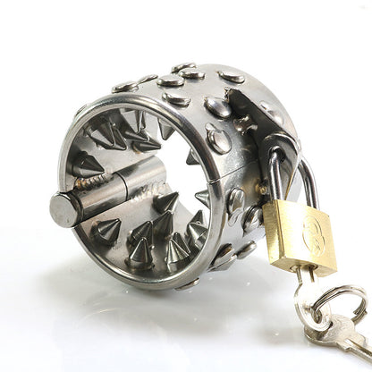 Fetish Torture Play Spiked Ball Ring - image 1