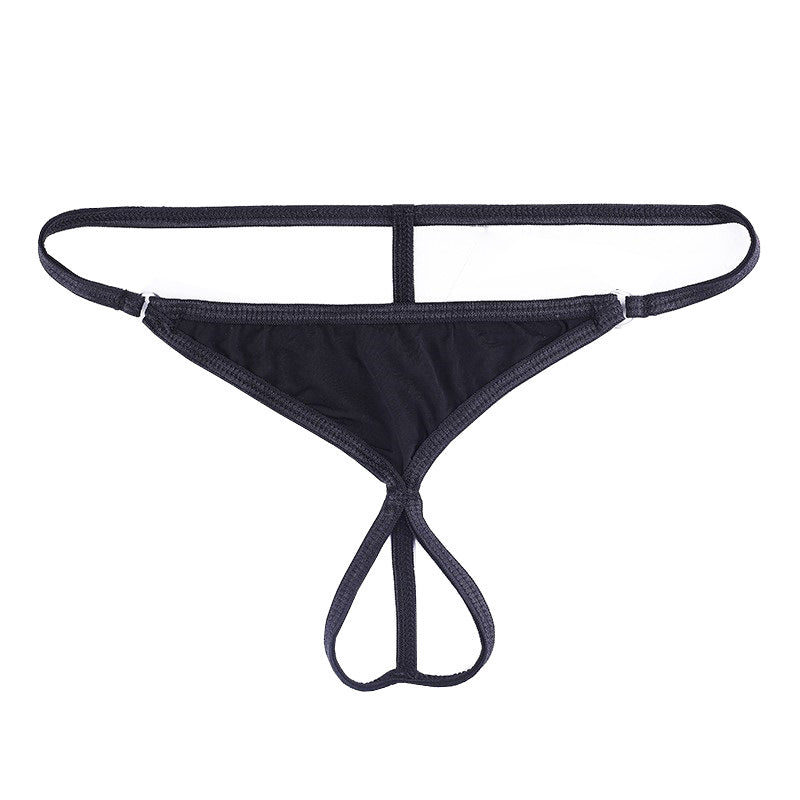 Men Open Front G-string Underwear - Black - image 6