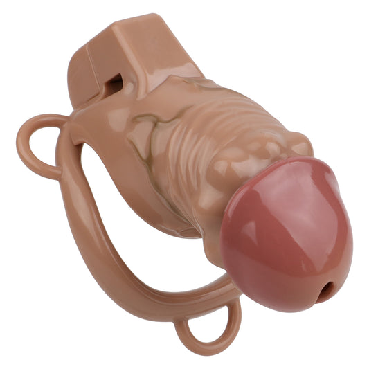 Realistic Phallic Chastity Cage - Breathable Resin Restraint - L - image 1