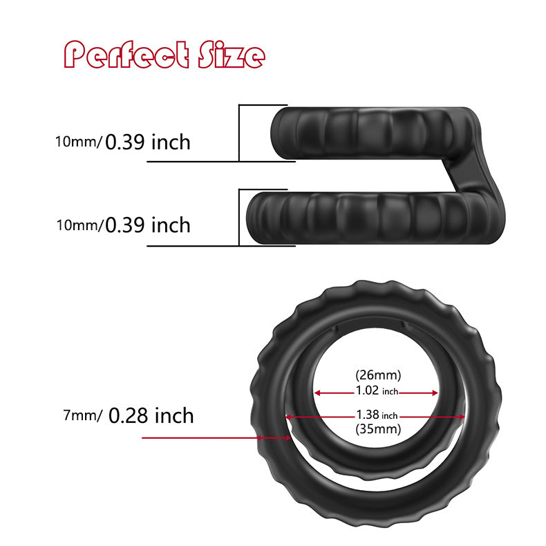 Silicone Double Cock Ring - image 1