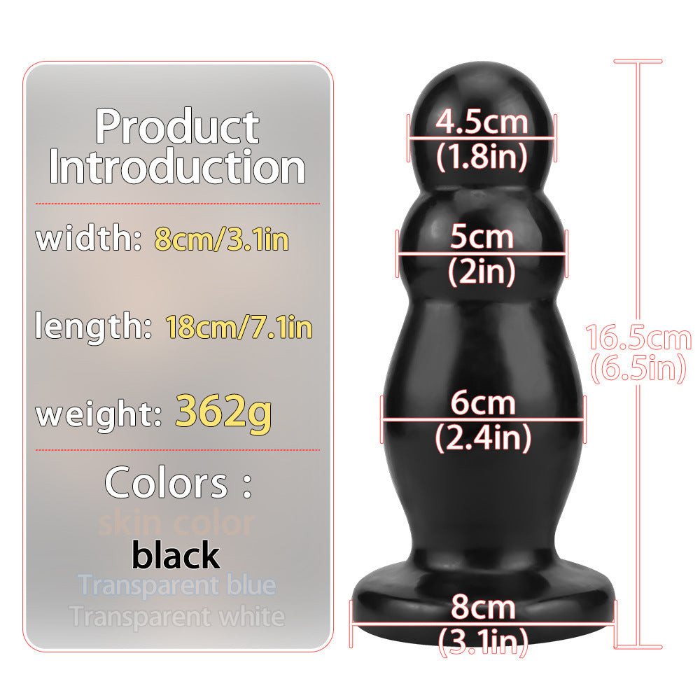 Master Triple Bump Butt Plugs - Black - image 8