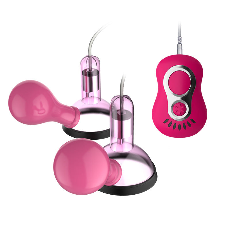 Nipple-stimulating Suction Cup Vibrator NIpple Clamp - Pink - image 2