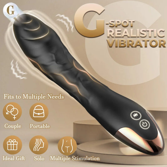 7.68" × 1.54" Silicone Vibrating Wand For Female - image 0