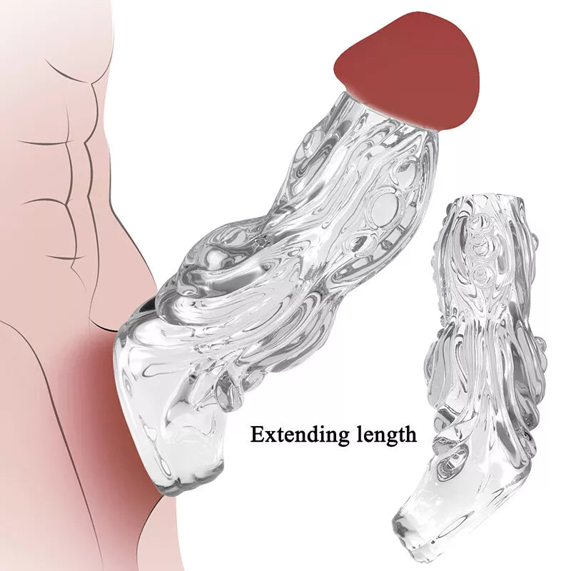 Open Penis Sheath Male Sleeve Girth Reusable Condom Extender-Enlarger-Enhancer - image 13