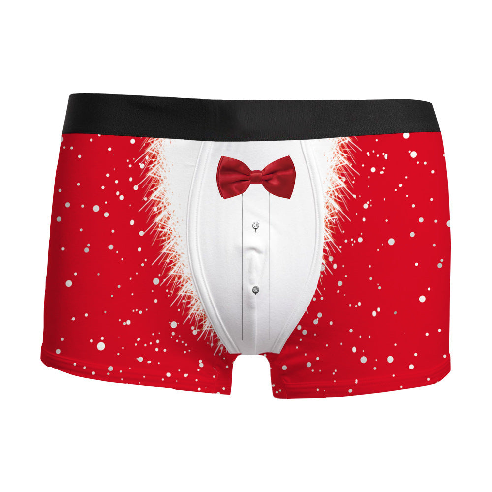 Christmas Sexy Boxer Shorts Underwear - Red - XXL - image 0