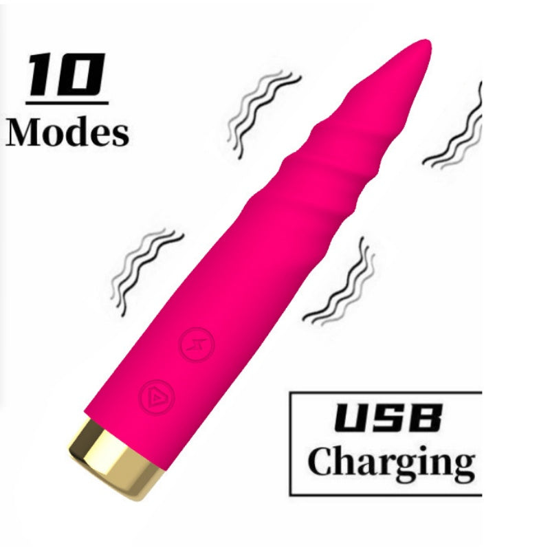 Anal Beads Vibrator – 10-Speed Silicone Massager for Prostate/G-Spot - D - Rose - image 0