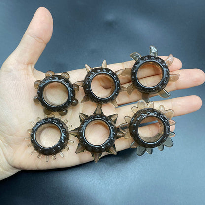 Spiked Cock Rings: 6 Rings Set - 6 rings a set - image 0