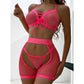Sexy Fishnet Two Piece Lingerie Set – Backless Halter Top with Bow Tie & Matching Shorts - image 6
