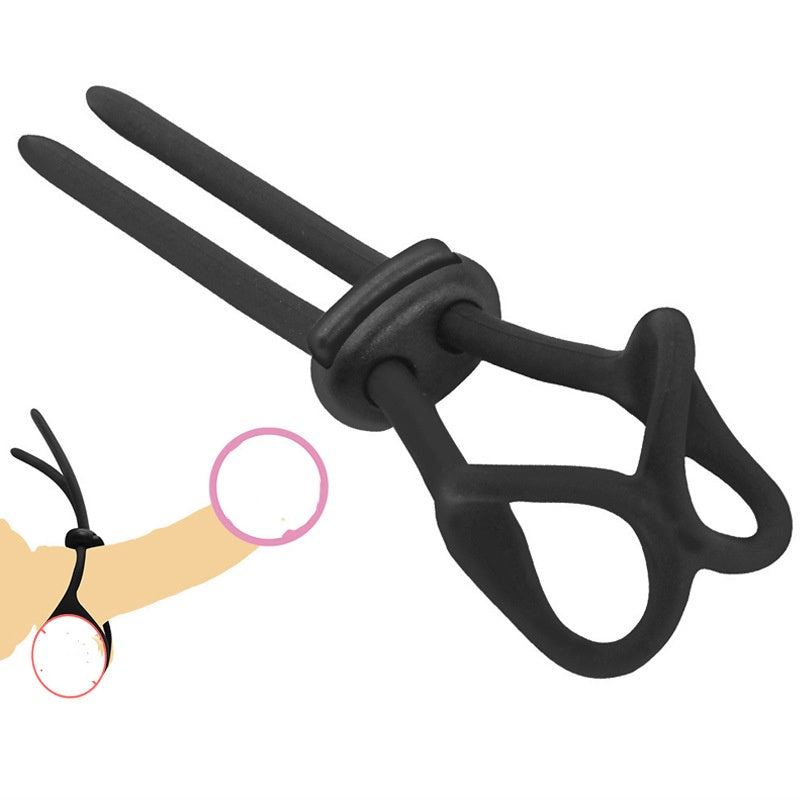 Sweet Magic Silicone Cross Cock Ring - image 3
