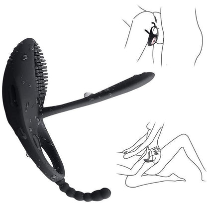 Prostatepulse Duo - Vibrating Massager With Cock Ring - Black - image 7