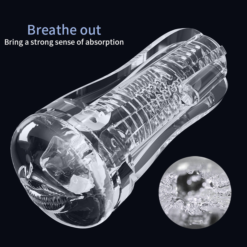 Male Masturbator Cup Soft Silicone Massager for Men Toys-Blue With Vibrations - image 2