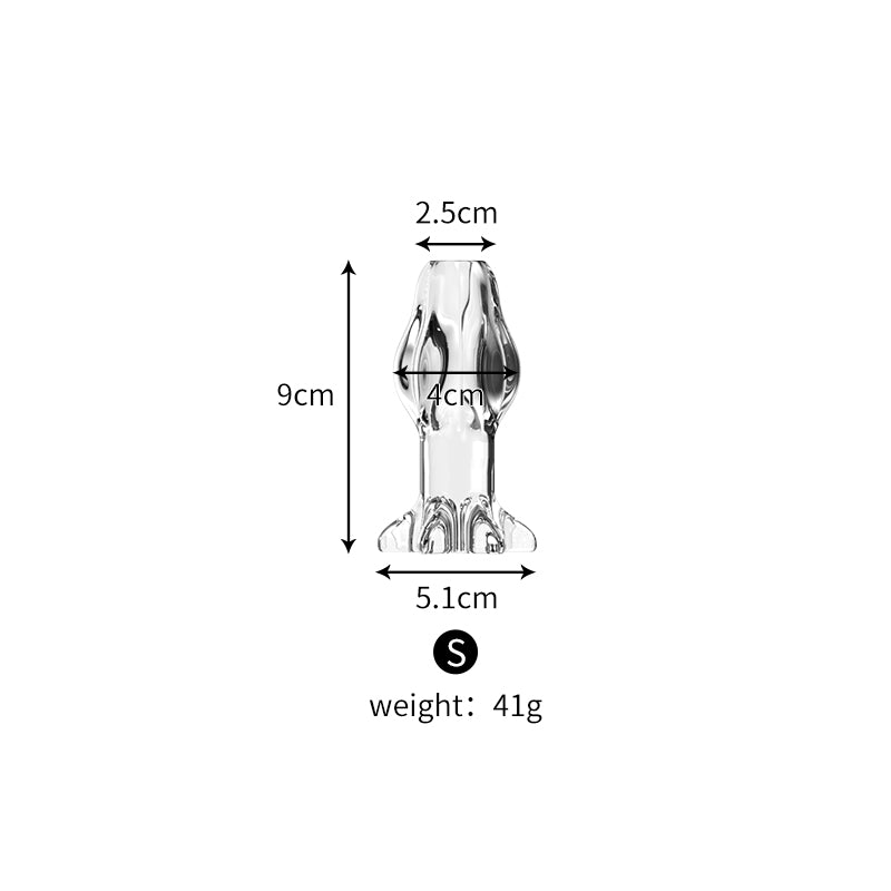 BlossomGrip TPE Anal Plug - Clear - S - image 13