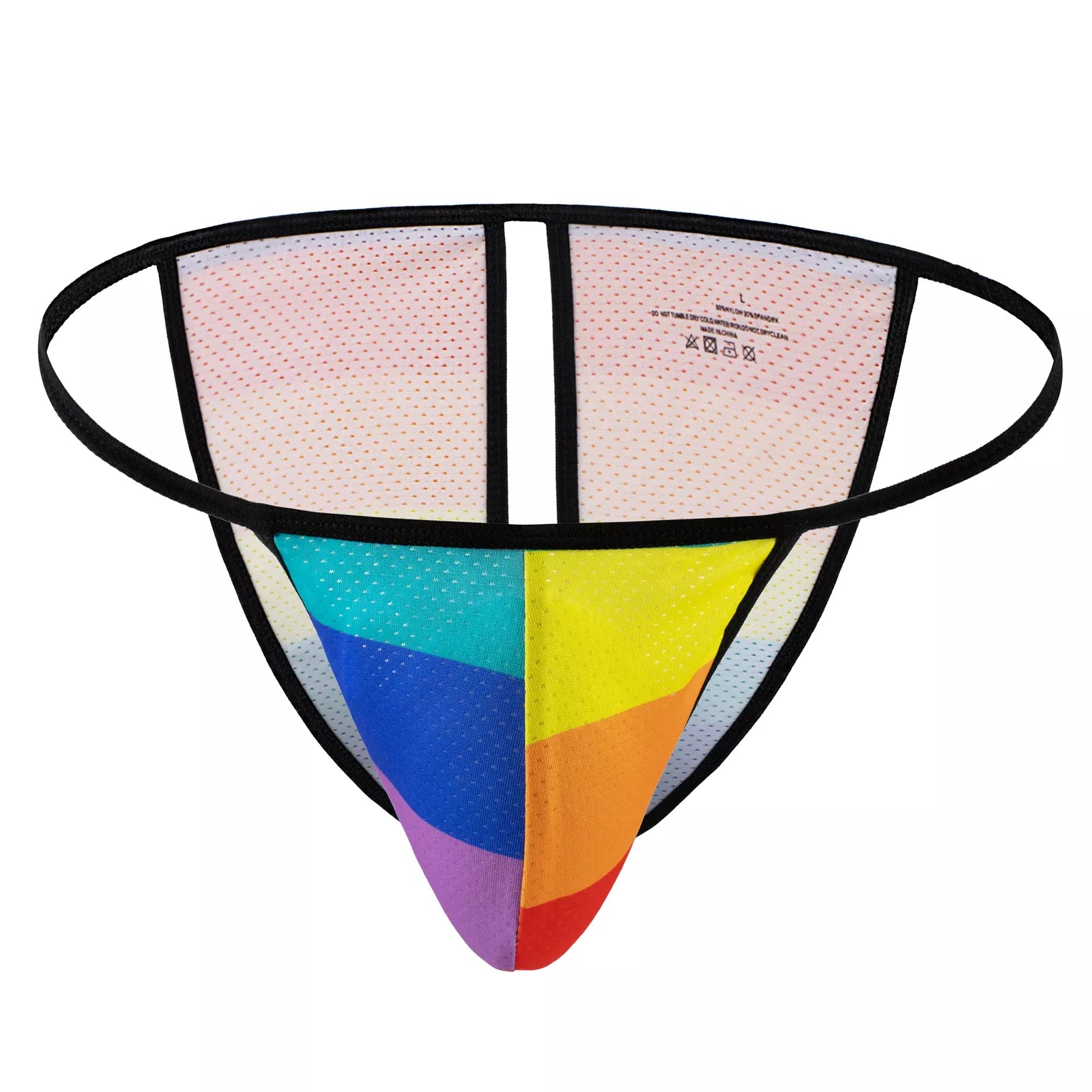 Men's Printed Triangle Low-Rise Briefs - Rainbow - XL - image 36