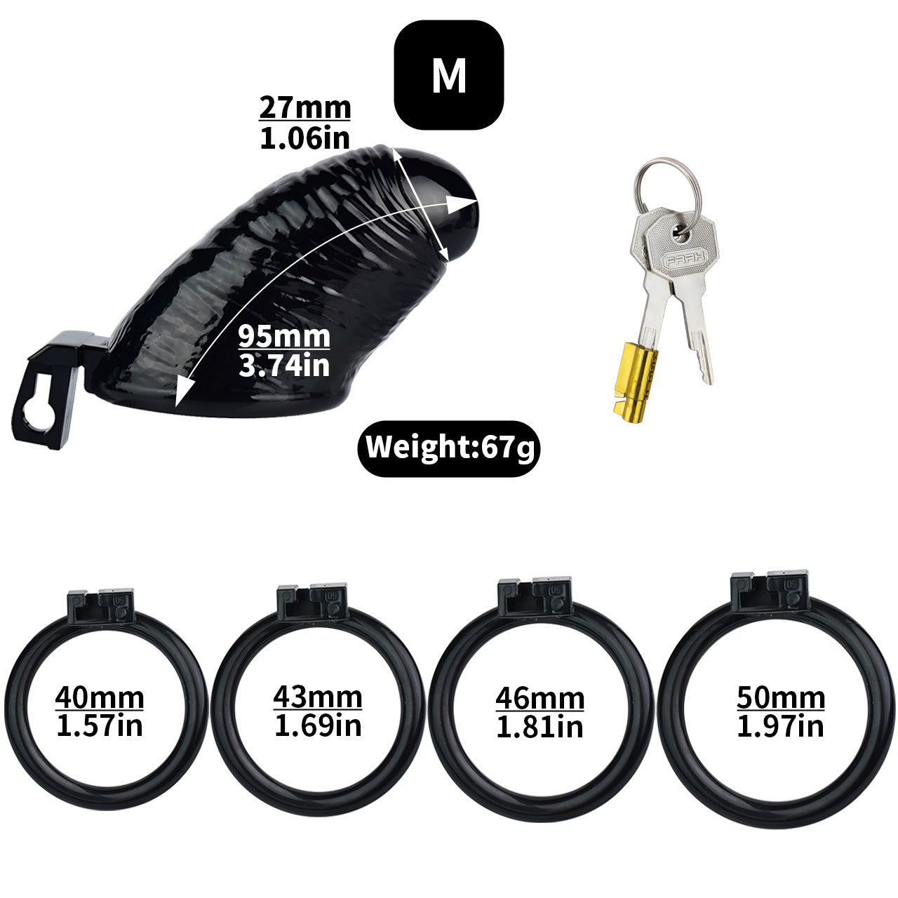 Dick Resin Chastity Cage - M - image 5
