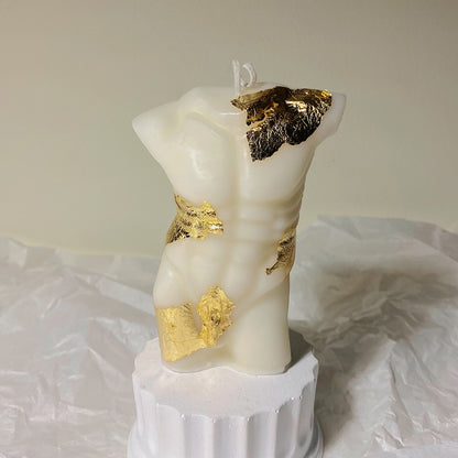 Gold Embellished Man & Woman Candles - C - image 3