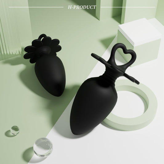 Heart-shaped Loop Silicone Anal Plug  Set - image 0