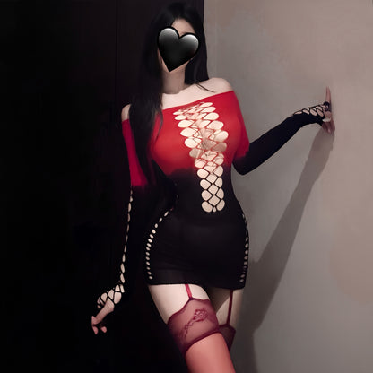 Gradient Mesh Mini Dress - image 4