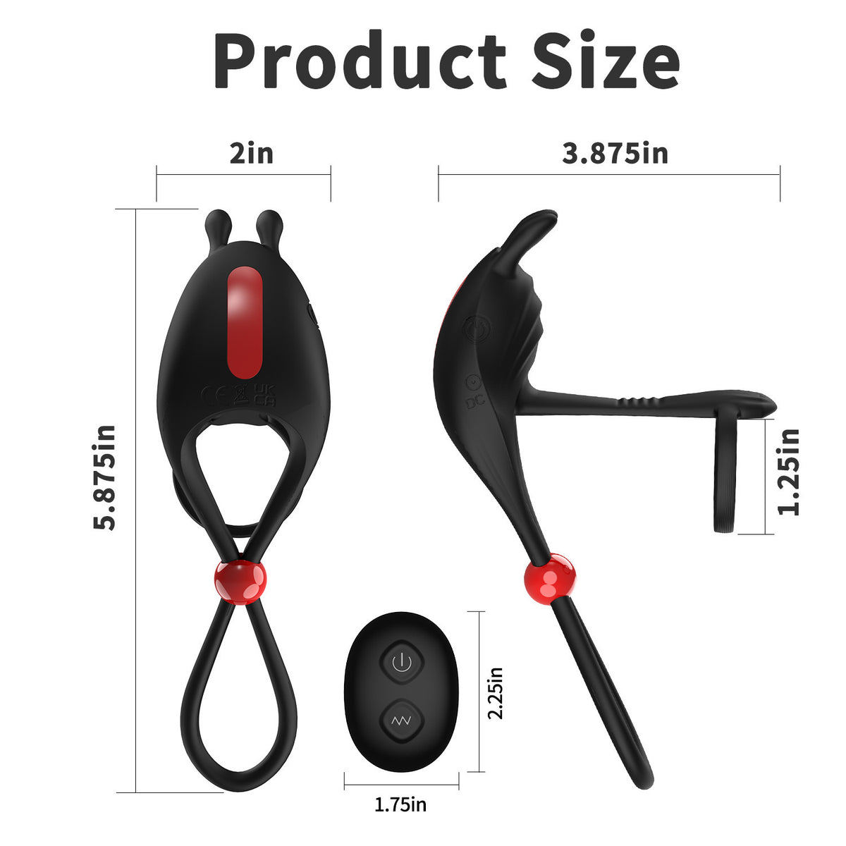 Double Vibration Adjustable Couples Ring With Remote Control - image 3