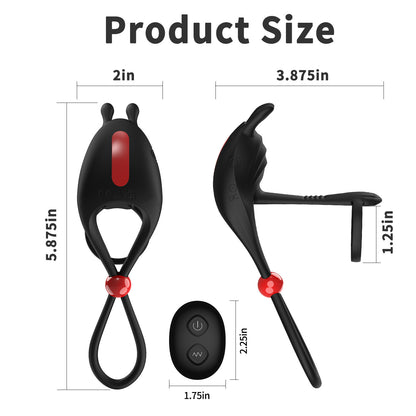 Double Vibration Adjustable Couples Ring With Remote Control - image 3