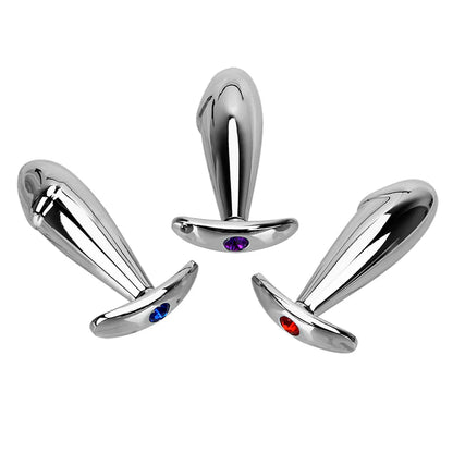 Stainless Steel Realistic Cock Head Anal Butt Plug Anal Trainer - image 5