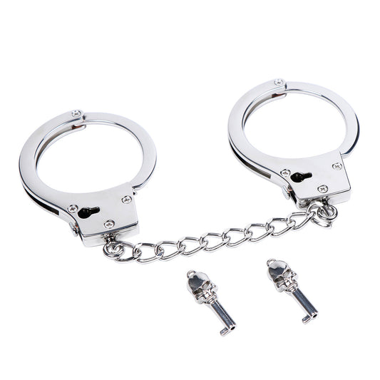 SM Gold & Silver Handcuffs Hand Restraints - Silver - image 1