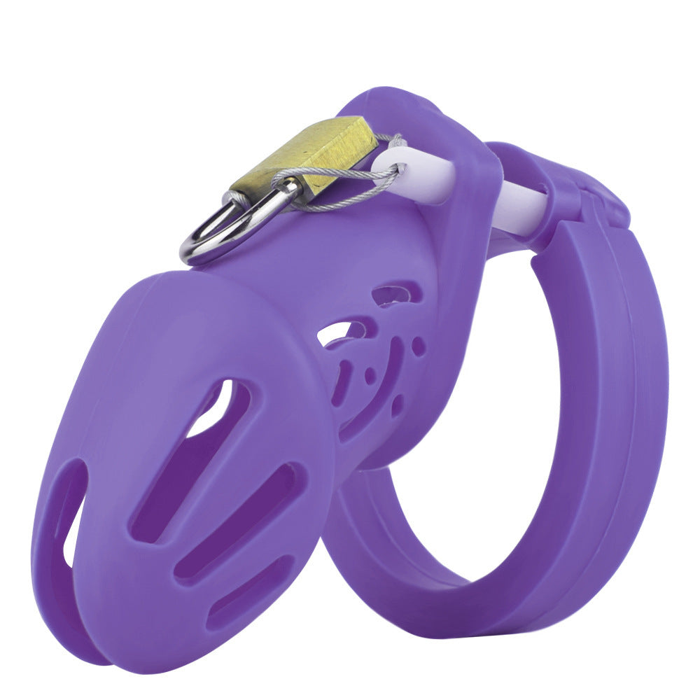 Silicone Colored Chastity Lock CB6000s - Purple - Short - image 3