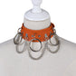Unisex Punk PU Leather Choker Rock  - Orange - image 7