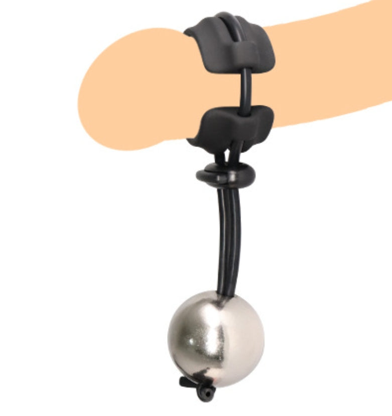 Male Ball Stretcher Penis Cock Ring Weight Testicle Extender - image 2