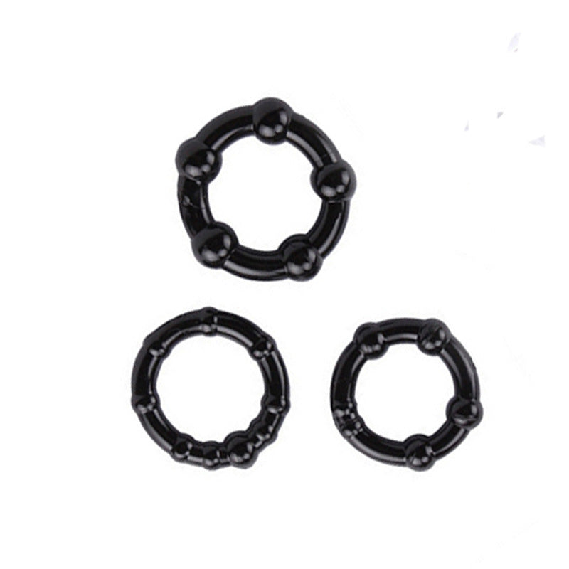 3 Ring Jelly Beaded Cock Ring Set - image 1