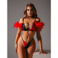 Chain Feather Sexy 2PC Lingerie Set - image 2