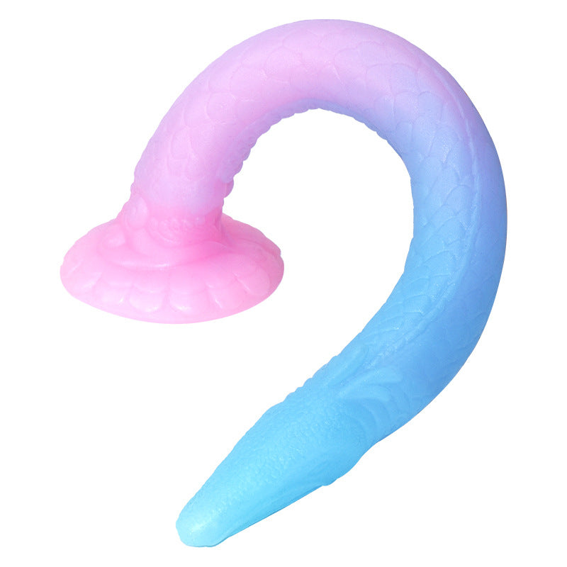 Glow-in-the-Dark Silicone Monster Dildo - image 1