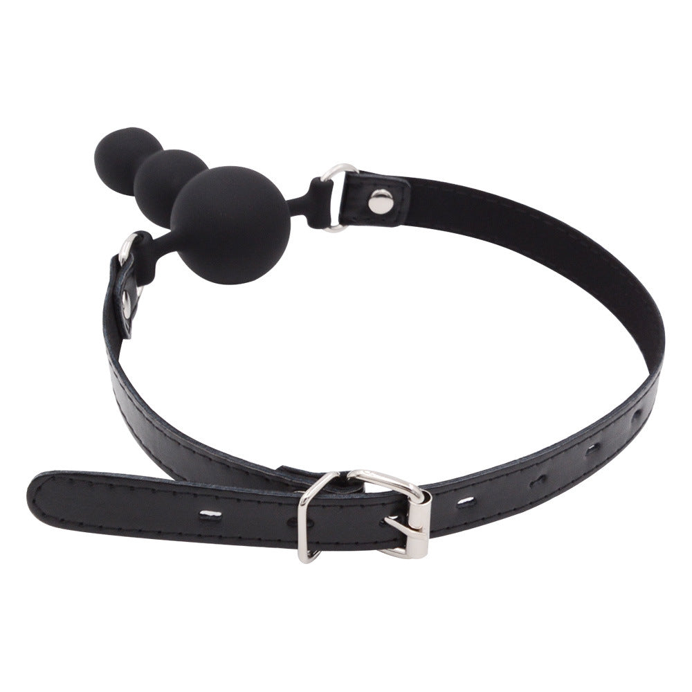 Obsidian Silence Ball Gag - Bondage Leather Straps - image 5