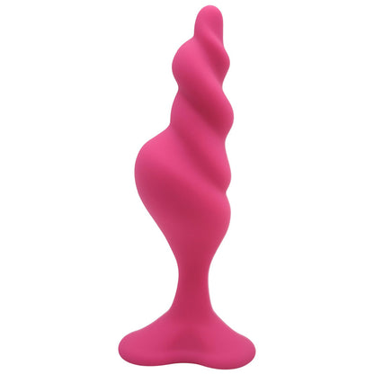 Soft Silicone Anal Plug with Rounded Tip & Flared Base - Rose - L - image 7