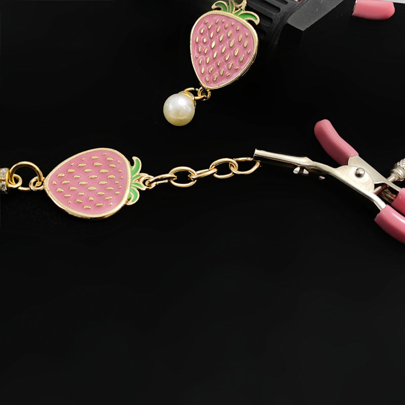 Cute Strawberry Nipple Clamps With Adjustable Dual Clip Design - image 4
