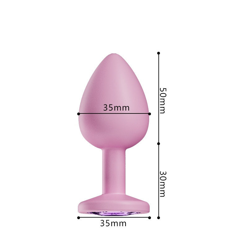 Crystal Diamond Anal Butt Plugs 3 Set - Medium Pink - image 19