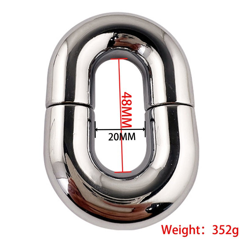 Ball Stretchers Testicles A Testicle Stretcher That Works As A Workout Stainless Steel Pnis Ring Testicle Toys - Magnetic Version - image 5