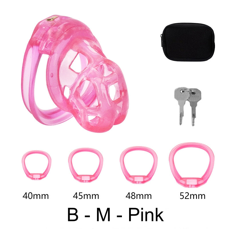 High Quallity TPE Chastity Cage - B - M - Pink - image 11