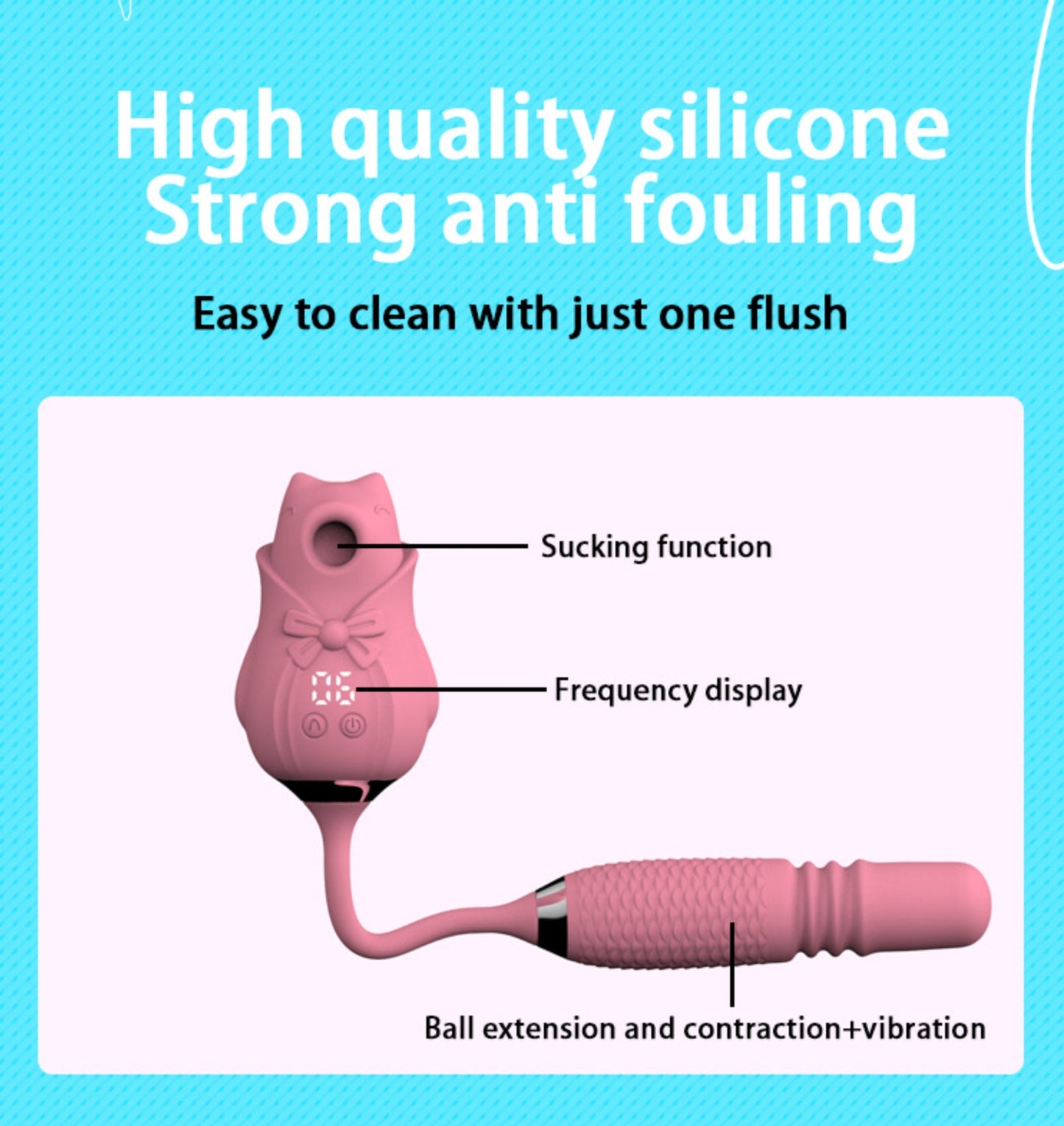 Multi-frequency USB Vibrator Clitoris Massager - Pink - image 6