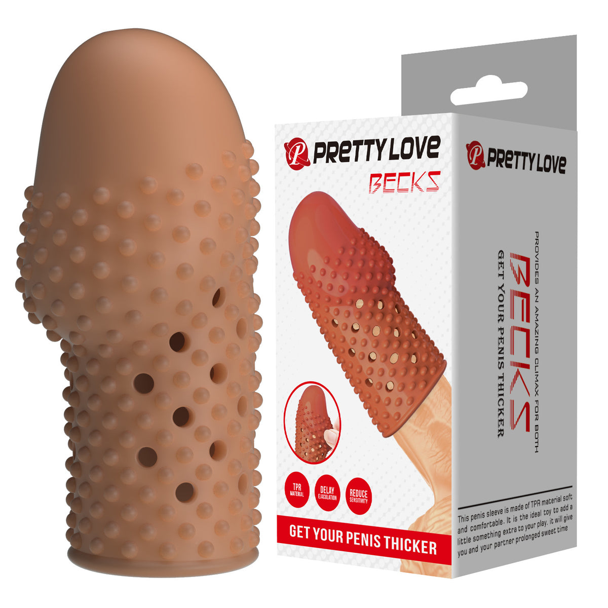 PRETTYLOVE Becks Penis Sleeve - Deep Skin Tone - image 6