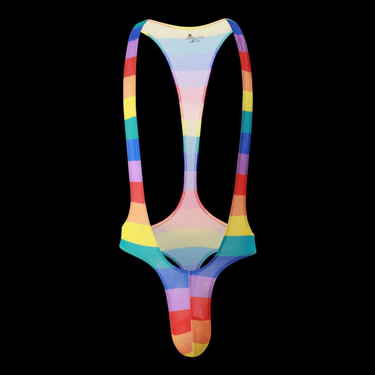 Men's Casual Print Butt Lift Jumpsuit - Rainbow - XL - image 9