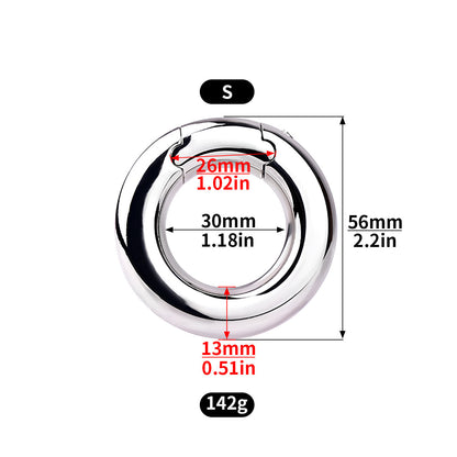 Stainless Steel Locking Cock Ring - S - image 3