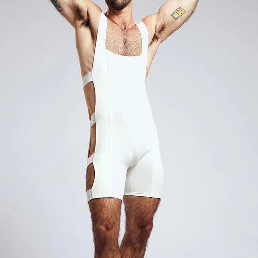 Sexy Hollow OutSlim ElasticBodysuit  - image 0