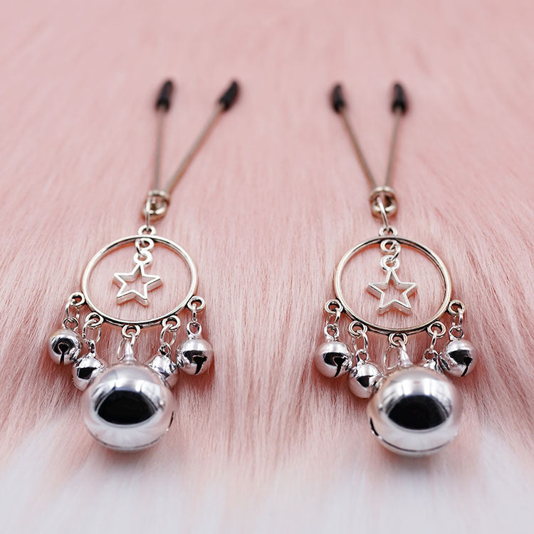 Jewelry With Hanging Bell Nipple Clamps - B - image 0