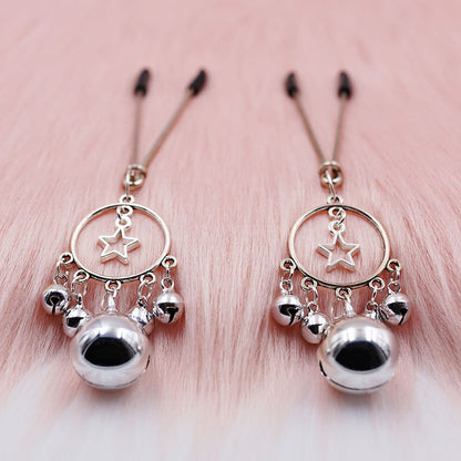 Jewelry With Hanging Bell Nipple Clamps - B - image 0