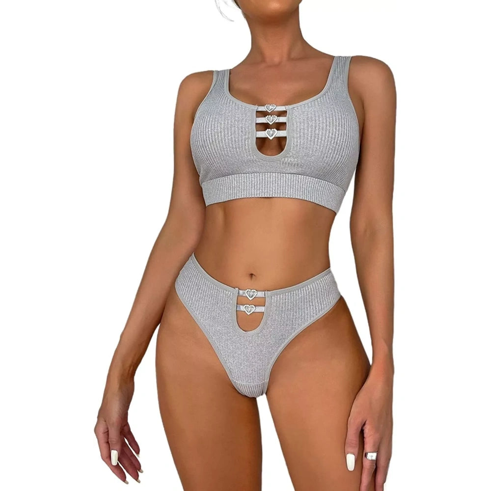 Sheer Lace Lingerie Set for Women – Deep V Teddy with G-String Panties - image 19