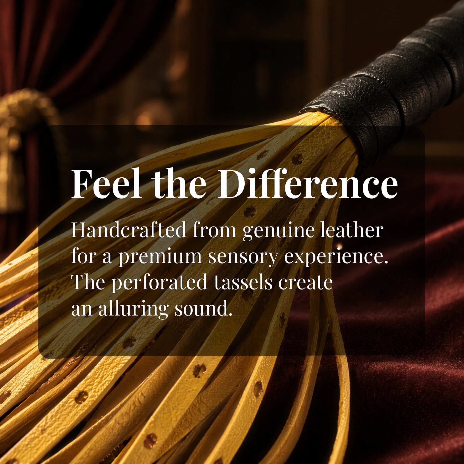 Yellow Pu Leather Tassels Flogger Horse Riding Whip - image 7
